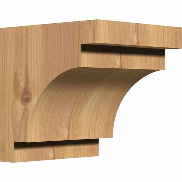 Ekena Millwork 5-1/2 in. x 6 in. x 6 in. Western Red Cedar Mediterranean Smooth Corbel