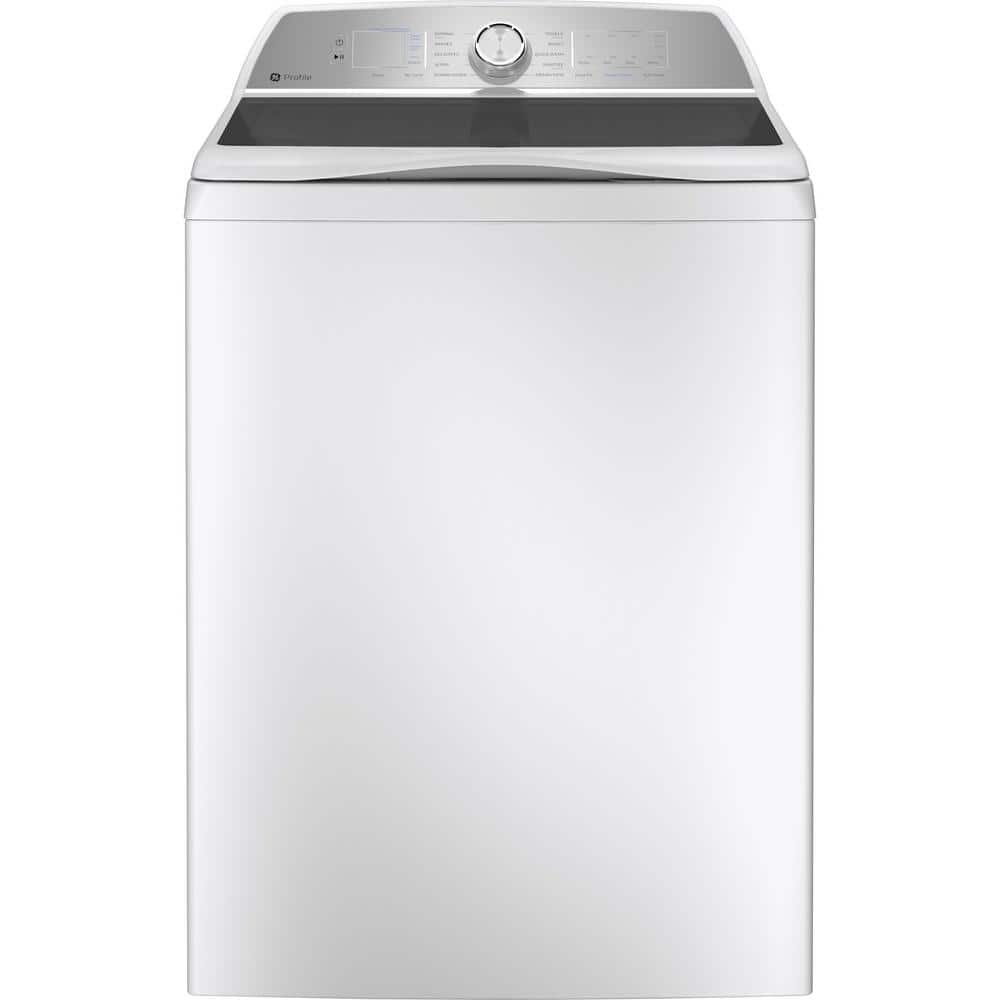 GE Profile 4.9 cu. ft. High-Efficiency Smart White Top Load Washer with Microban Technology, ENERGY STAR