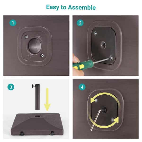 diy patio umbrella base DIY umbrella stand cover-up  Elisa's Ramblings