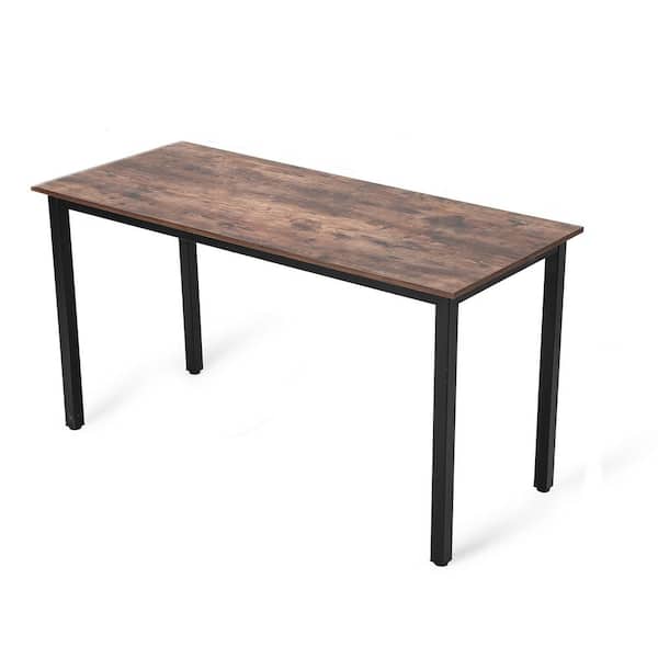 Unbranded 55in. brown Rectangle Wood Coffee Computer Desk with 1 Pieces