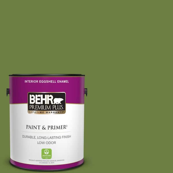 BEHR PREMIUM PLUS 1 gal. #M360-7 Rockwall Vine Eggshell Enamel Low Odor Interior Paint & Primer