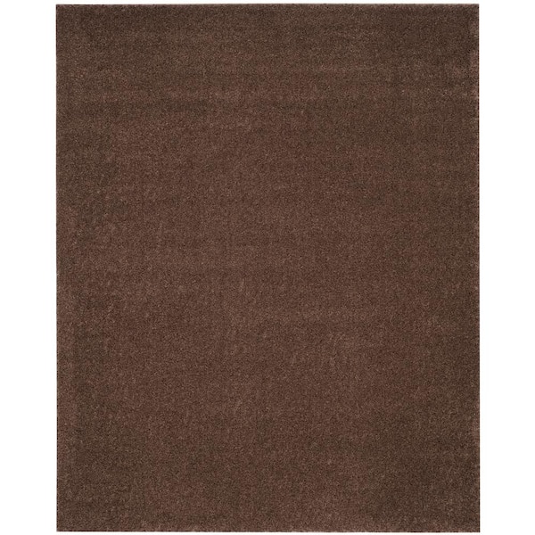 SAFAVIEH Arizona Shag Brown 8 ft. x 10 ft. Solid Area Rug