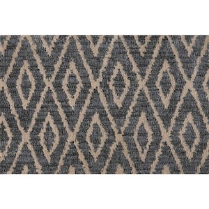 Diamond Back - Twilight - Blue 13.2 ft. 48 oz. Polyester Pattern Installed Carpet