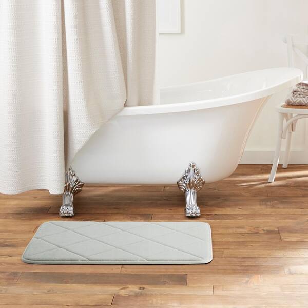 swift home Cozy Cotton Candy Soft Sage Anchor 17 in. x 24 in. Non-Slip  Memory Foam Super Absorbent Bath Rug SHRG1-001-SAG17 - The Home Depot