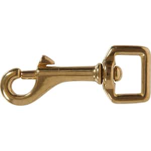1/2 in. x 2-7/8 in. Bolt Snap with Strap Swivel Eye in Solid Brass (10-Pack)
