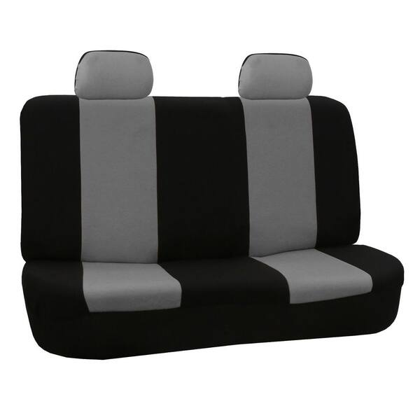 FH Group Ultra Comfort Leatherette Rear Set Seat Cushions with Bonus Air Freshener, Gray