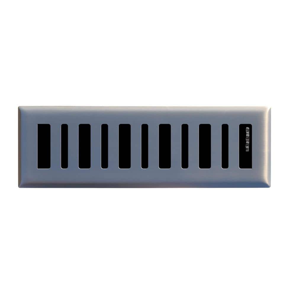Contemporary 2 in. x 10 in. Steel Floor Register in Brushed Nickel price history on PriceWatchPro