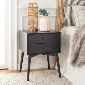 Scully Black/Antique Gold 2-Drawer Nightstand