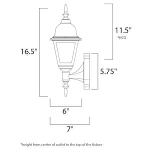 Builder Cast 1-Light Black Outdoor Wall Lantern Sconce