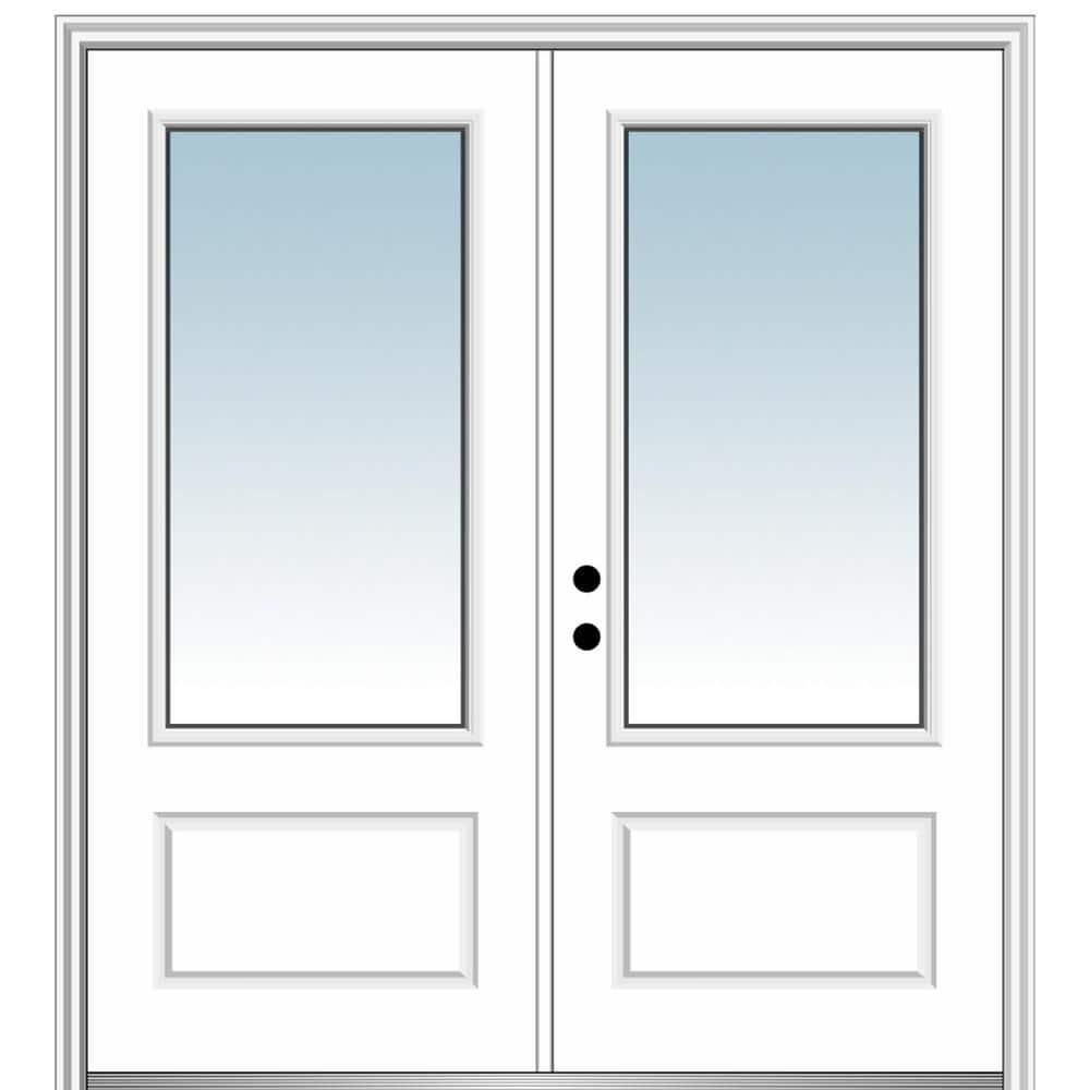 MMI DOOR TRUfit Patio 72-in x 80-in Dual-pane Grilles Between The