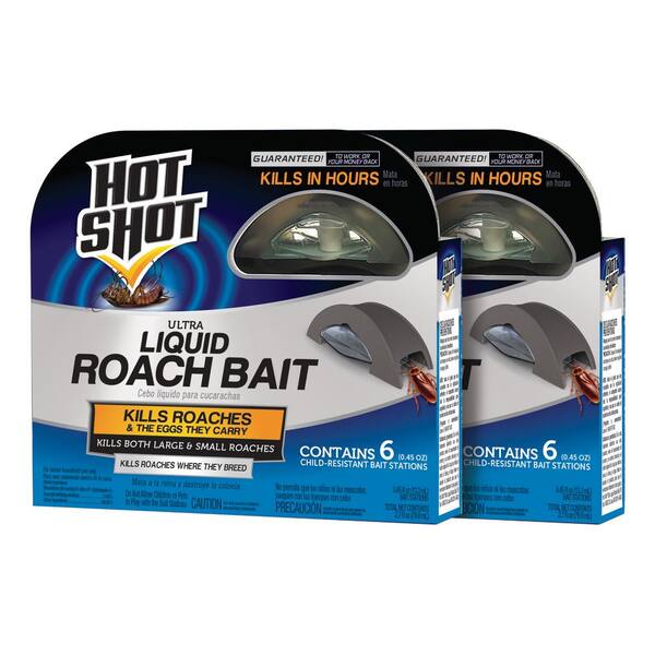 Hot Shot 6-Count Liquid Roach Bait (2-Pack)-HG-96942 - The Home Depot