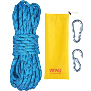 Static Climbing Rope, 32 ft. Outdoor Rock Climbing Rope with 26KN Breaking Tension, 0.4 in./10 mm High Strength Rope