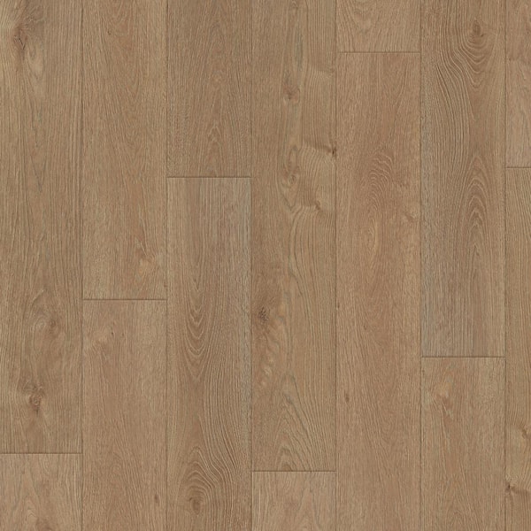 ASPEN FLOORING Ethereal Oak 12mm T x 7.7 in. W x 48 in. L Click Lock Water Resistant Laminate Wood Flooring (15.39 sq. ft./case)
