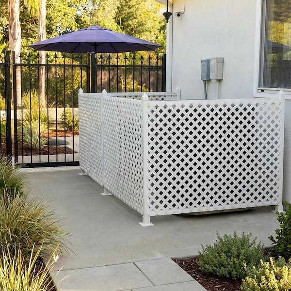 SnapFence Quick Assembly, White PVC Modular Surface-Mount Fence