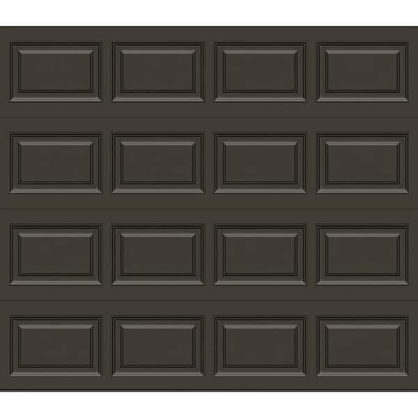 Clopay Classic Steel Short Panel 9 ft. x 7 ft. Insulated 12.9 R-Value Mocha Brown Garage Door without windows