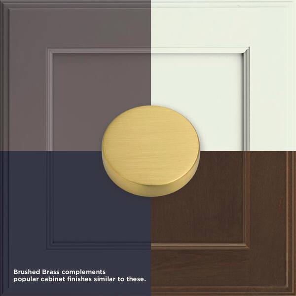 Liberty - Rectangular Platform 3/4 in. (19mm) Brushed Brass Cabinet Knob