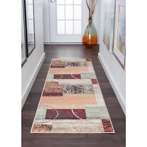 Deco Abstract Multi-Color 2 ft. x 10 ft. Indoor Runner Rug