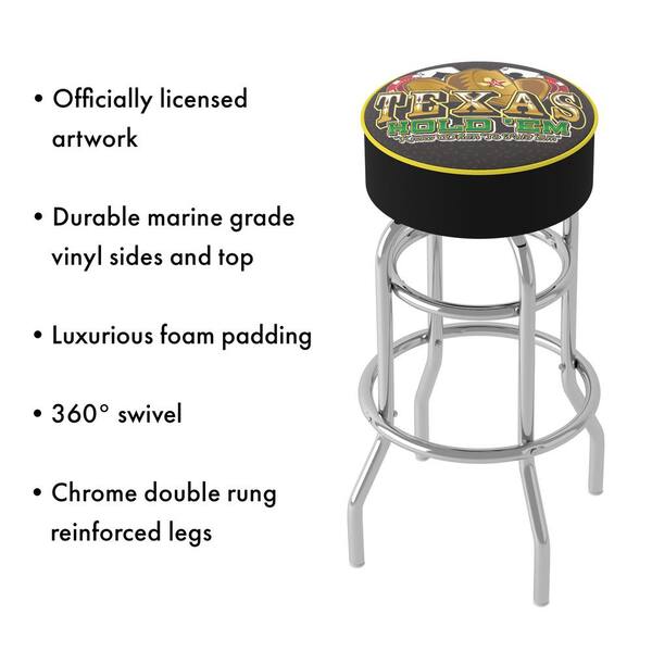 Top Texas Hold’em Glass Bar Top with 4 stools