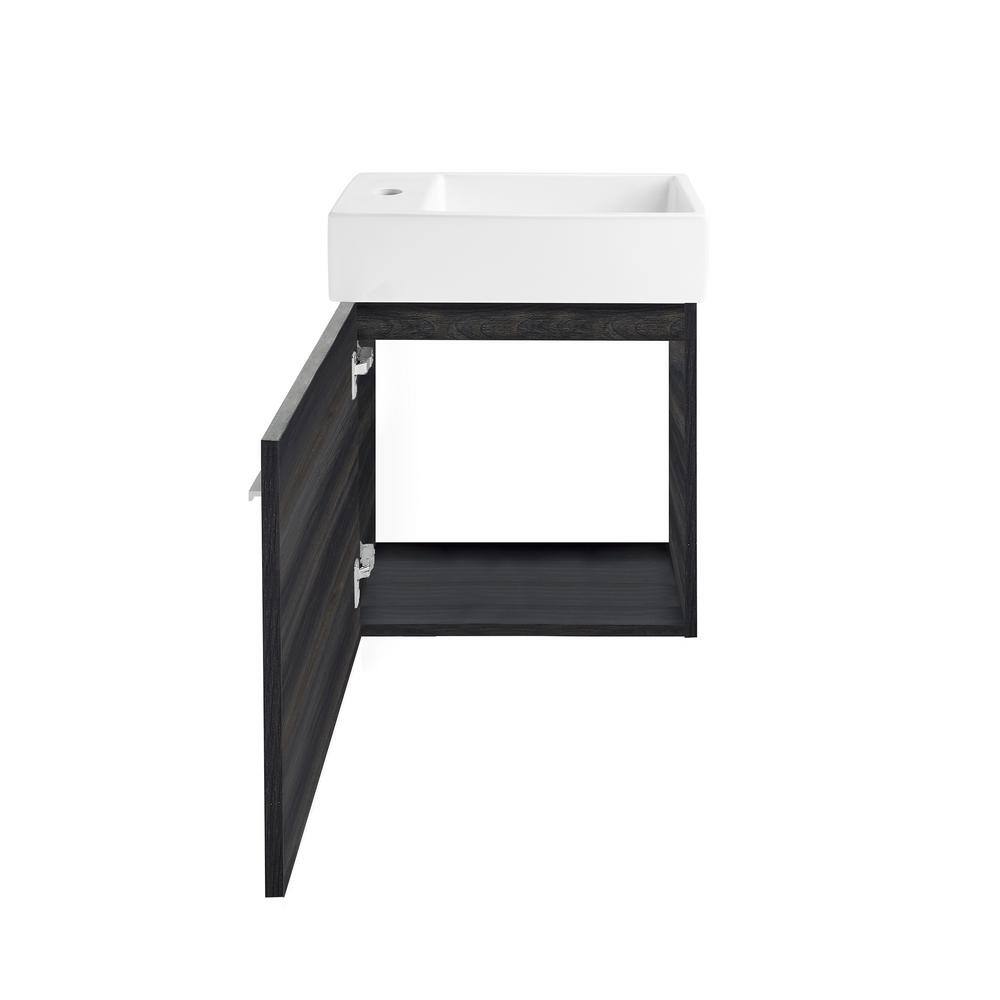 Colmer 18" Black Single Cabinet Bathroom Vanity