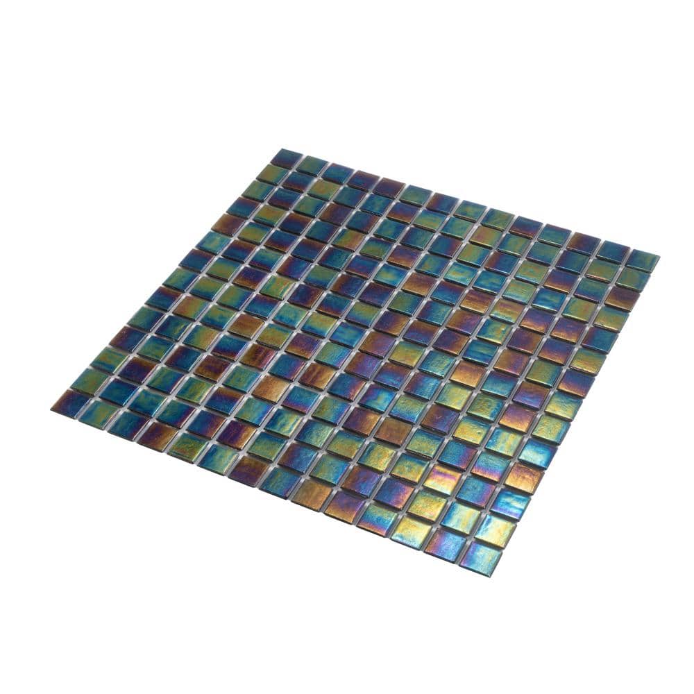 Nacreous 12" x 12" Iridescent Glass Mosaic Tile