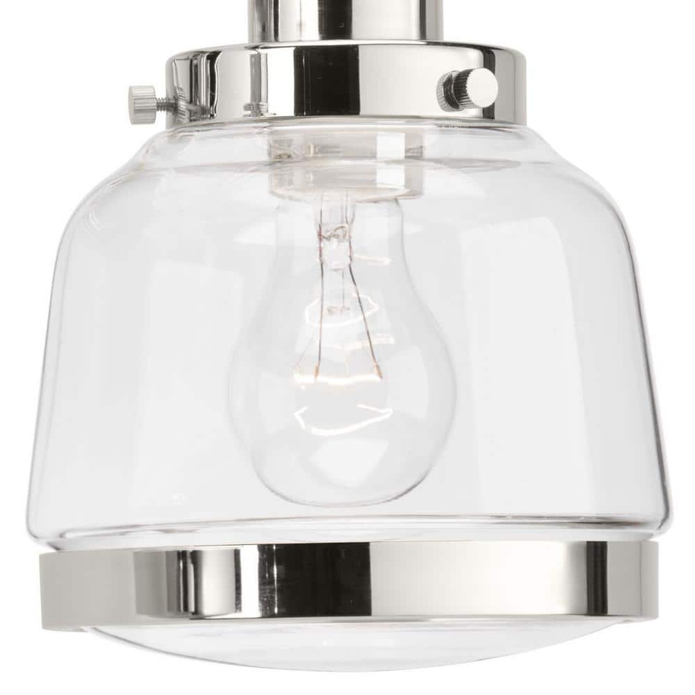 Judson Polished Nickel 3-Light Bath Vanity with Clear Glass Shades