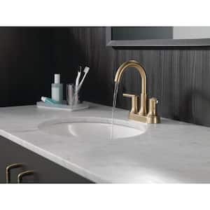 Trinsic 4 in. Centerset Double Handle Bathroom Faucet in Champagne Bronze