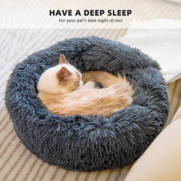 Pet Beds For Cats Anti Anxiety Fluffy Dog Bed With Anti-Slip  Water-Resistant