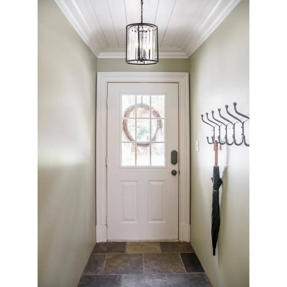 Bevin 16" Oil Rubbed Bronze Cylinder Crystal LED Pendant