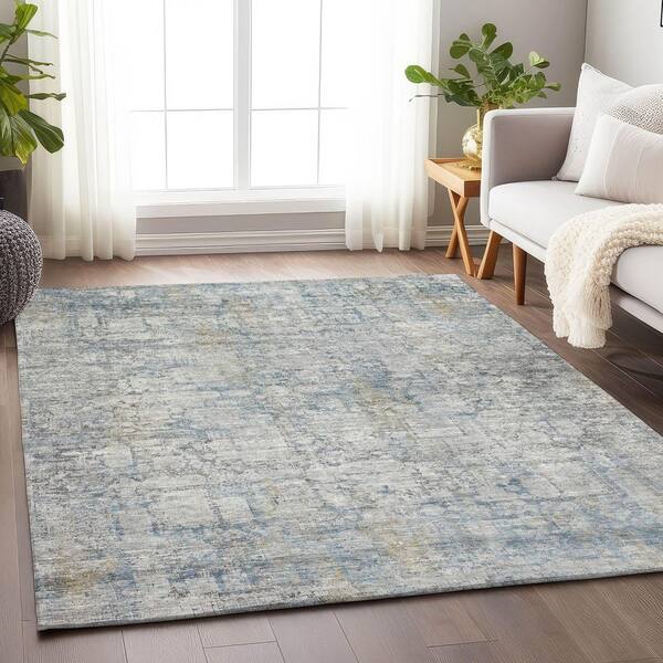 Chantille Machine Washable Indoor/Outdoor Abstract ACN1764 Linen 9 ft. x 12 ft. Area Rug