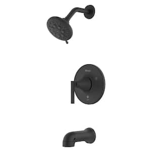 Vedra Single-Handle 3-Spray Tub and Shower Faucet in Matte Black (Valve Included)