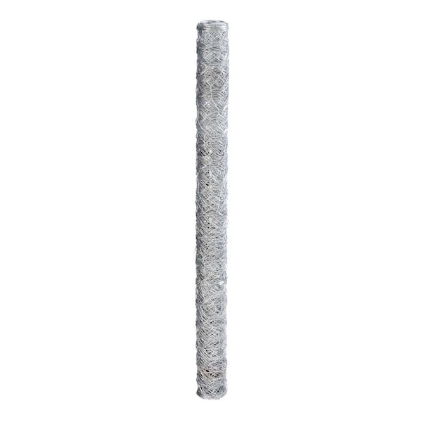 PEAK 25 ft. L x 24 in. H Galvanized Steel Hexagonal Wire Netting with 1 in.  x 1 in. Mesh Size Garden Fence 3353 - The Home Depot