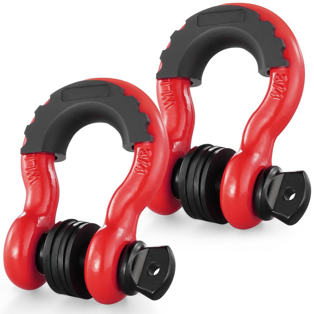 VEVOR 2 Pack 3/4 in. D-Ring Shackle Alloy Steel Shackles 28.5 T Break ...