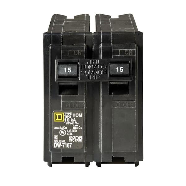 Homeline 15 Amp 2-Pole Circuit Breaker (6-pack)