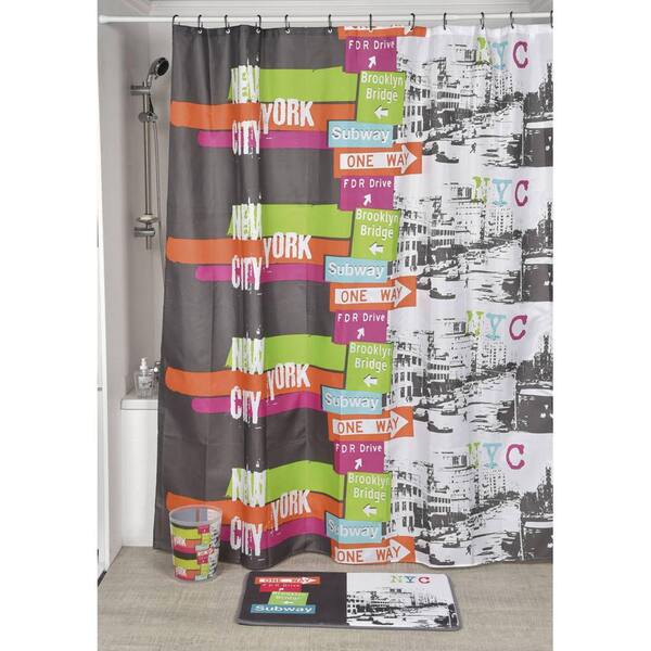 Urban Nyc 71 In X 79 Multicolored, Nyc Shower Curtain