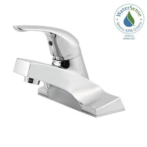 Pfirst Series 4 in. Centerset Single-Handle Bathroom Faucet in Polished Chrome