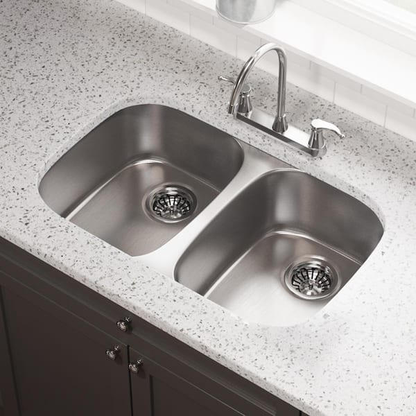 MR Direct Undermount Stainless Steel 29 in. Double Bowl Kitchen Sink