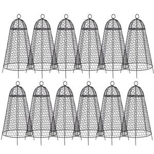 12.2 in. x 12.2 in. x 18.1 in. Garden Cloches for Plants Chicken Wire Cloche Plant Covers with Removable Top, (12-Packs)