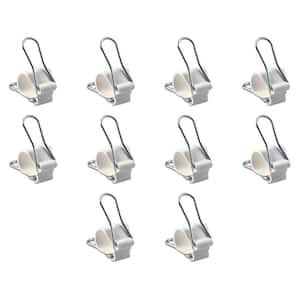Small White Klips Bundling Plant, Cord, Cable and Wire Klips (10-Pack)