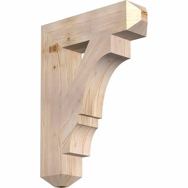 Ekena Millwork 5.5 in. x 32 in. x 24 in. Douglas Fir Balboa Craftsman Smooth Bracket