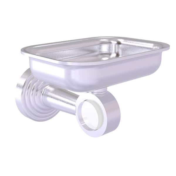 Allied Brass Pacific Beach Collection Wall Mounted Soap Dish Holder in Satin Chrome