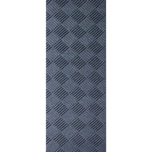 Litahome Gray Non-Slip 3 ft. x 15 ft. Indoor Custom Area Rug