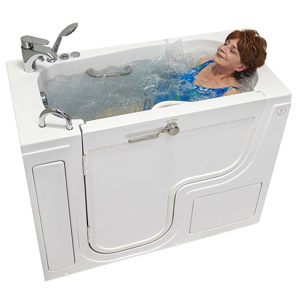 Wheelchair Accessible 26" x 52" White Acrylic Walk-In Bathtub