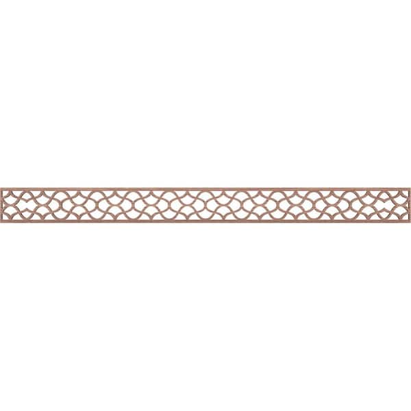 Ekena Millwork Resort Fretwork 0.25 in. D x 46.375 in. W x 4 in. L Walnut Wood Panel Moulding