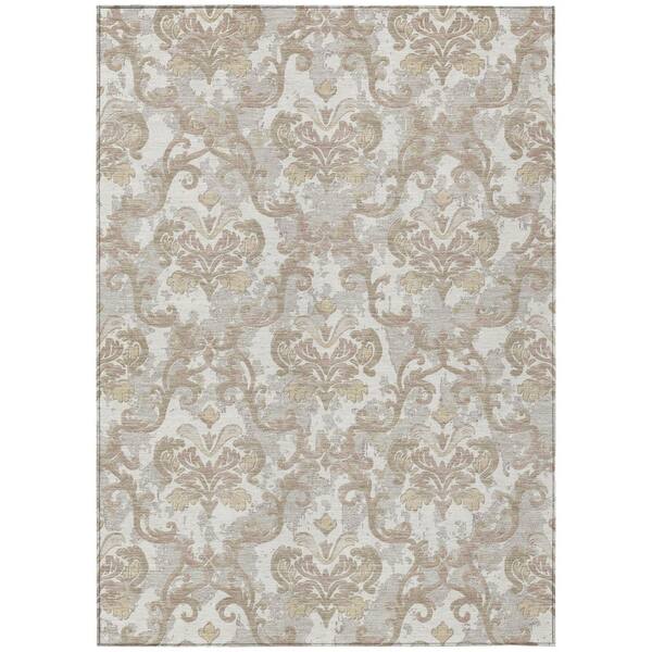 Chantille Machine Washable Indoor/Outdoor Abstract ACN3167 Ivory 10 ft. x 14 ft. Area Rug