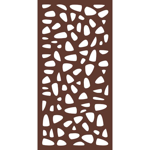 Modinex 6 ft x 3 ft Espresso Brown Decorative Composite Fence Panel featured in the Stonewall Design