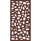 6 ft x 3 ft Espresso Brown Decorative Composite Fence Panel featured in the Stonewall Design