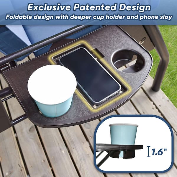 ZZW 3-Seat Patio Swing Outdoor with Stand Adjustable Backrest