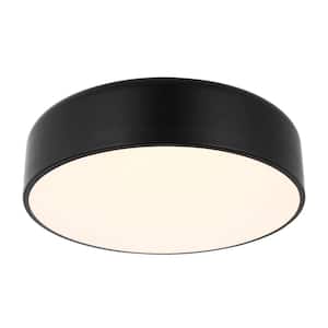 13 in. W Integrated LED Dimmable Flush Mount Ceiling Light Fixture with Remote Control