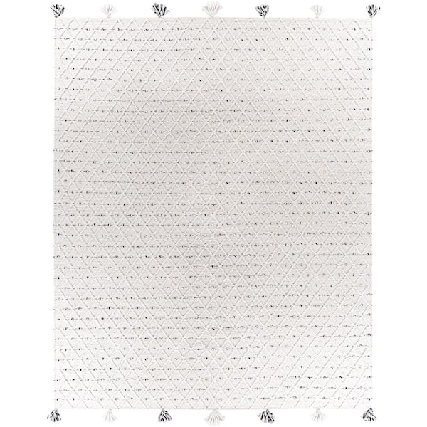 Rosalee Ivory Texture 8 ft. x 10 ft. Indoor/Outdoor Area Rug