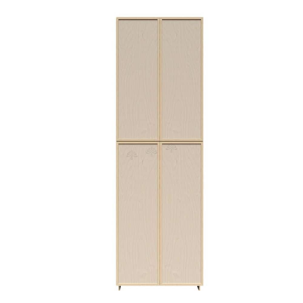 Slim Shaker Assembled 30 in. W x 84 in. H x 27 in. D Pantry Kitchen Cabinet in Natural Wood price history on PriceWatchPro